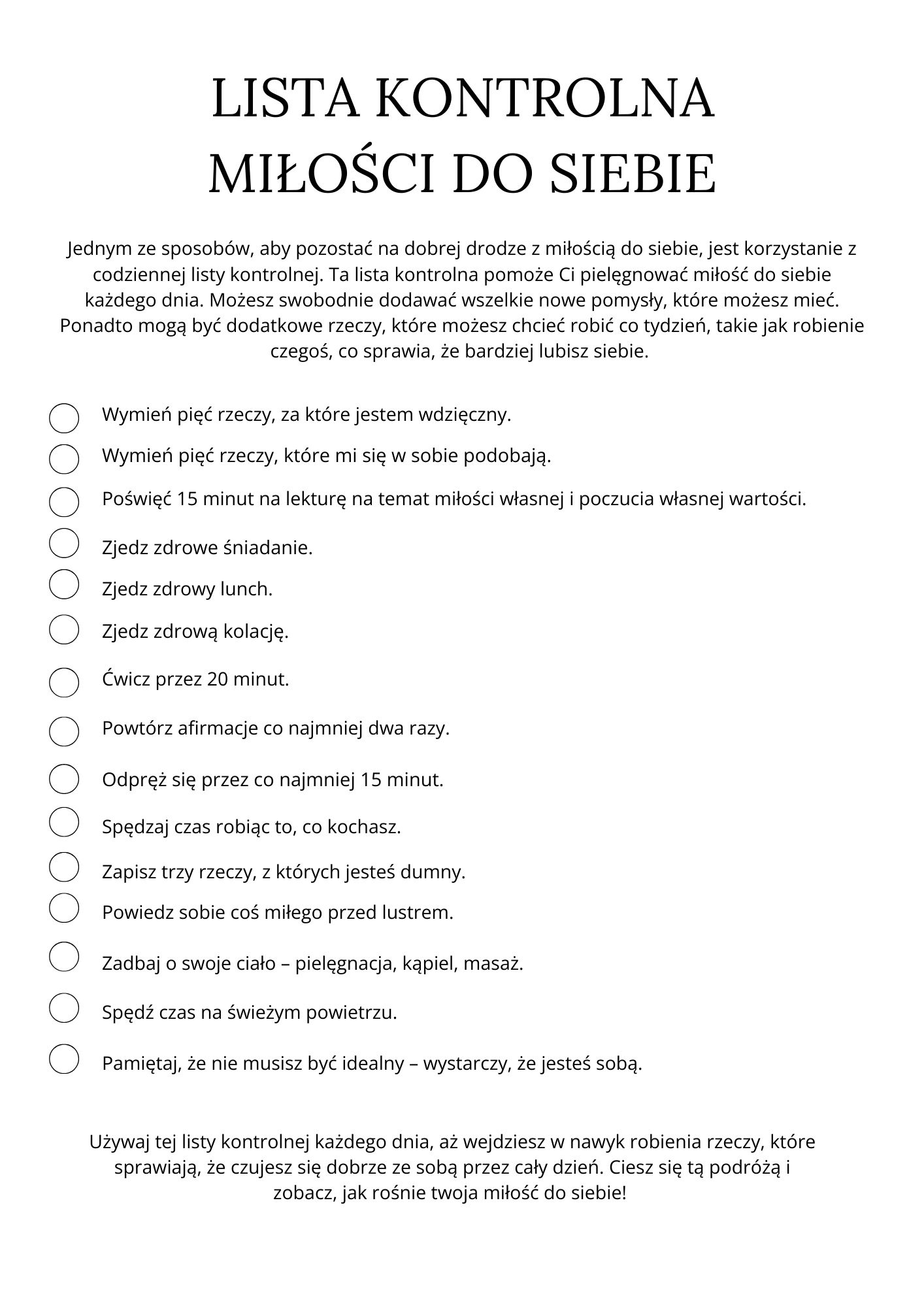 Planer miłości własnej